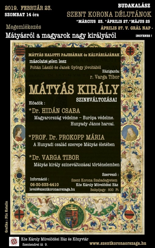 Plakát  - MEGEMLÉKEZÉS MÁTYÁSRÓL A MAGYAROK NAGY KIRÁLYÁRÓL