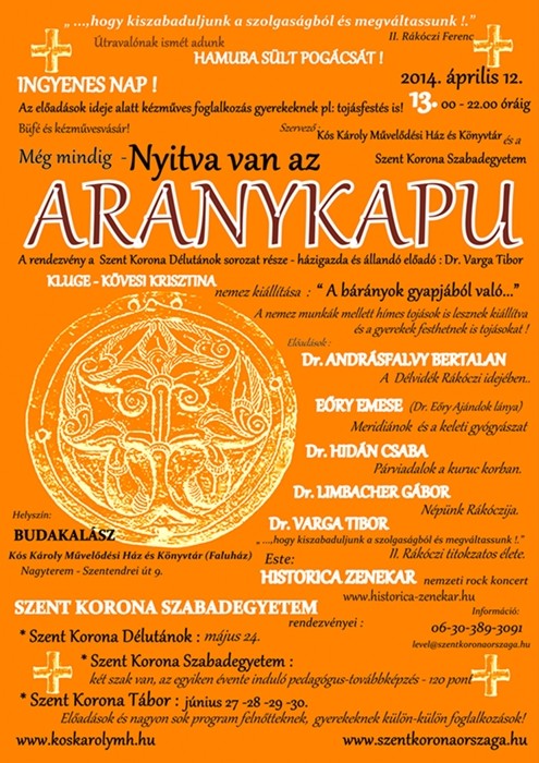 PLAKÁT  - Szombaton INGYENES egész napos rendezvény sok előadóval, gyerekfoglalkozással, Historica koncer...